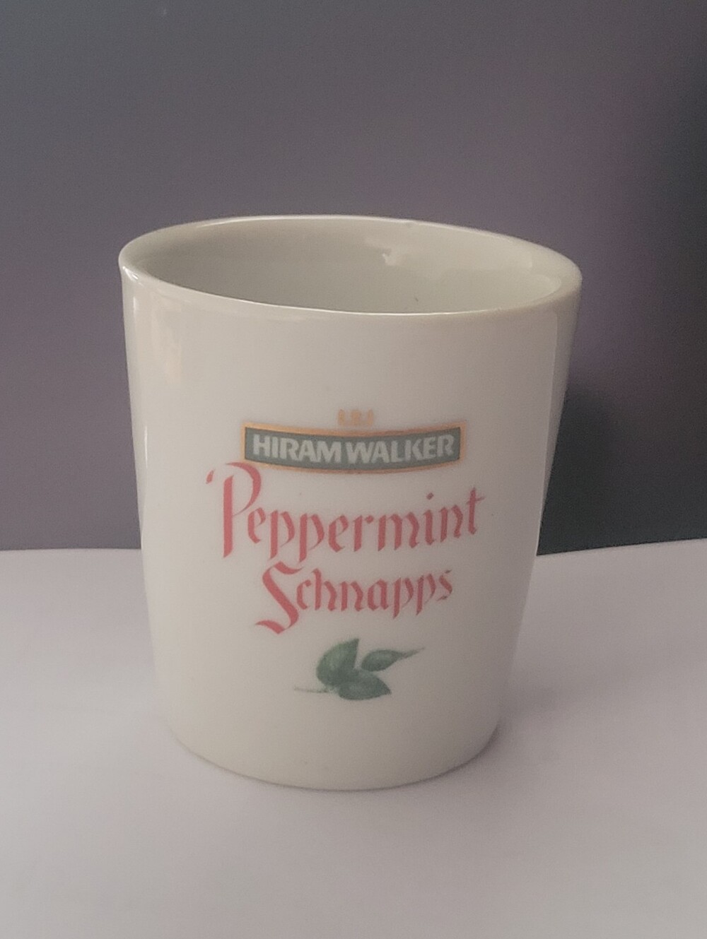 Vintage Hiram Walker Peppermint Schnapps Shot Glass